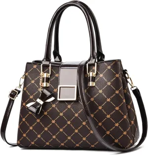 Purses and Handbags for Women Utility Top Handle Satchel Tote Bags with 3 Compartments Ladies Crossbody Bags Medium Size