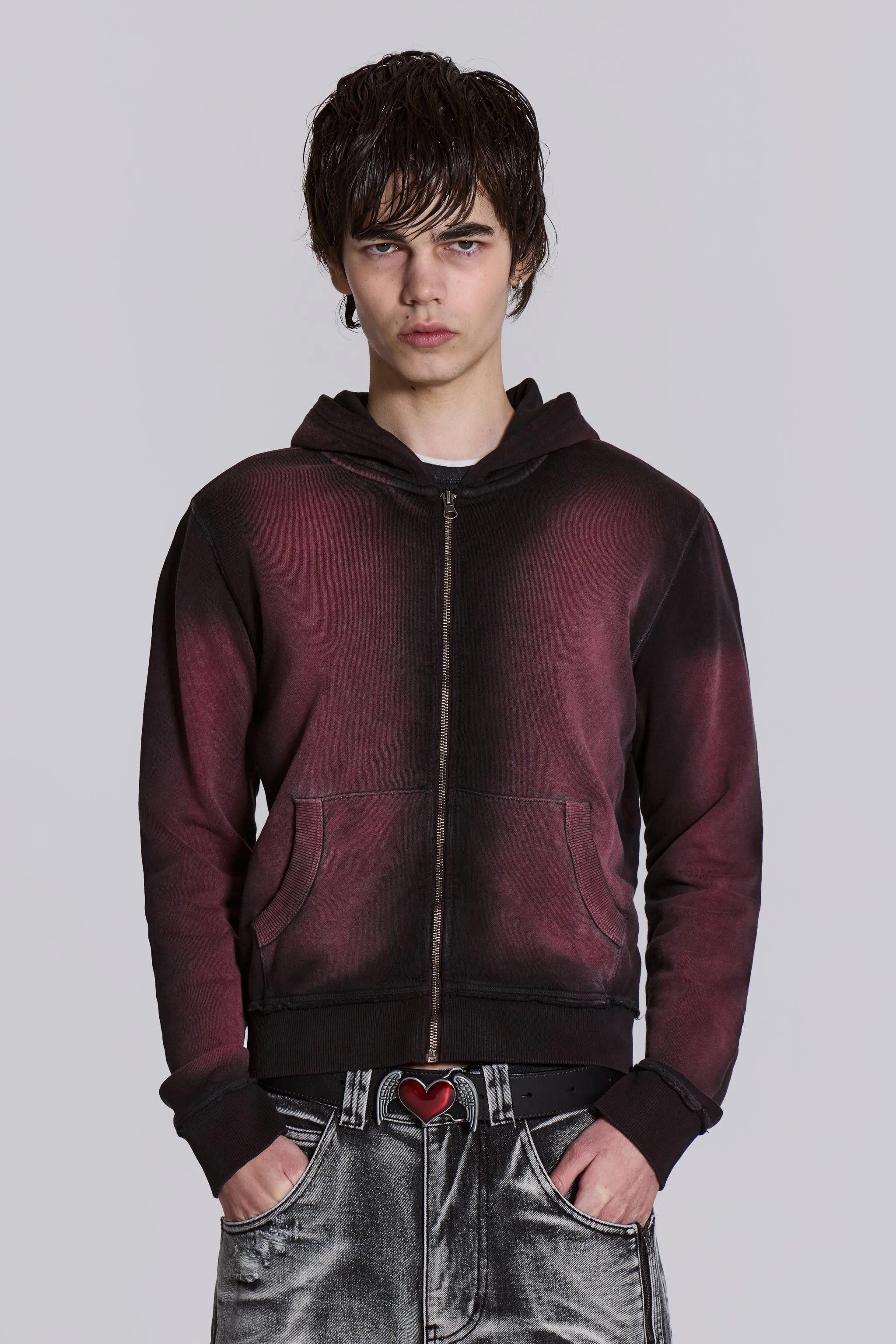 Red Fade Mini Monster Hoodie