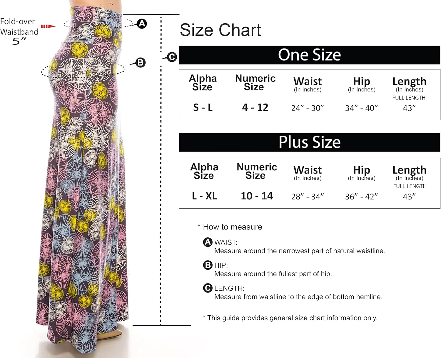RENESEILLE Women's Long Maxi Skirt  Casual High Waist Fold Over Elastic Waistband Soft Flare Foldable Stretch Lounge Boho