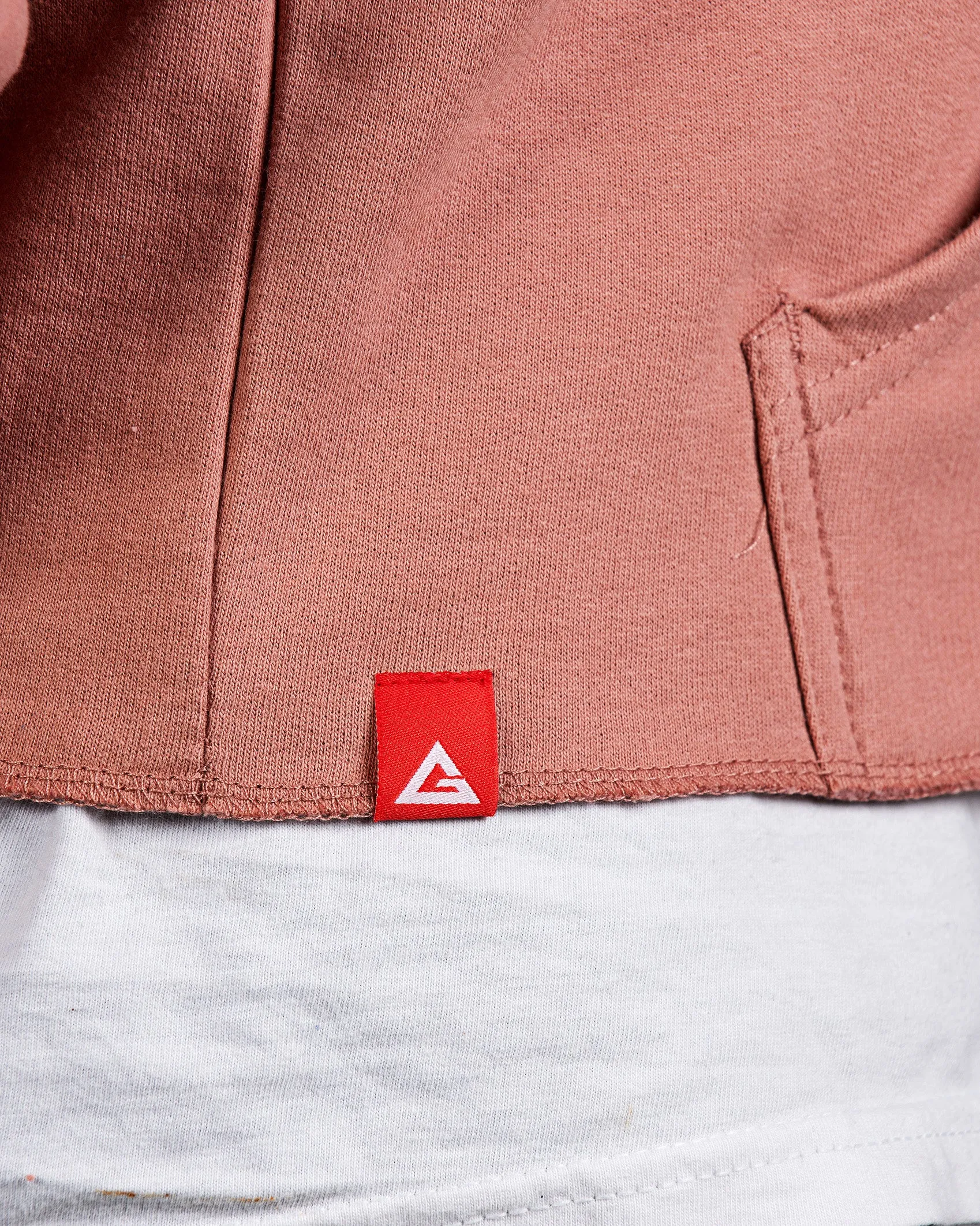 RS Classic Womens Cropped Pocket Hoodie - Pink