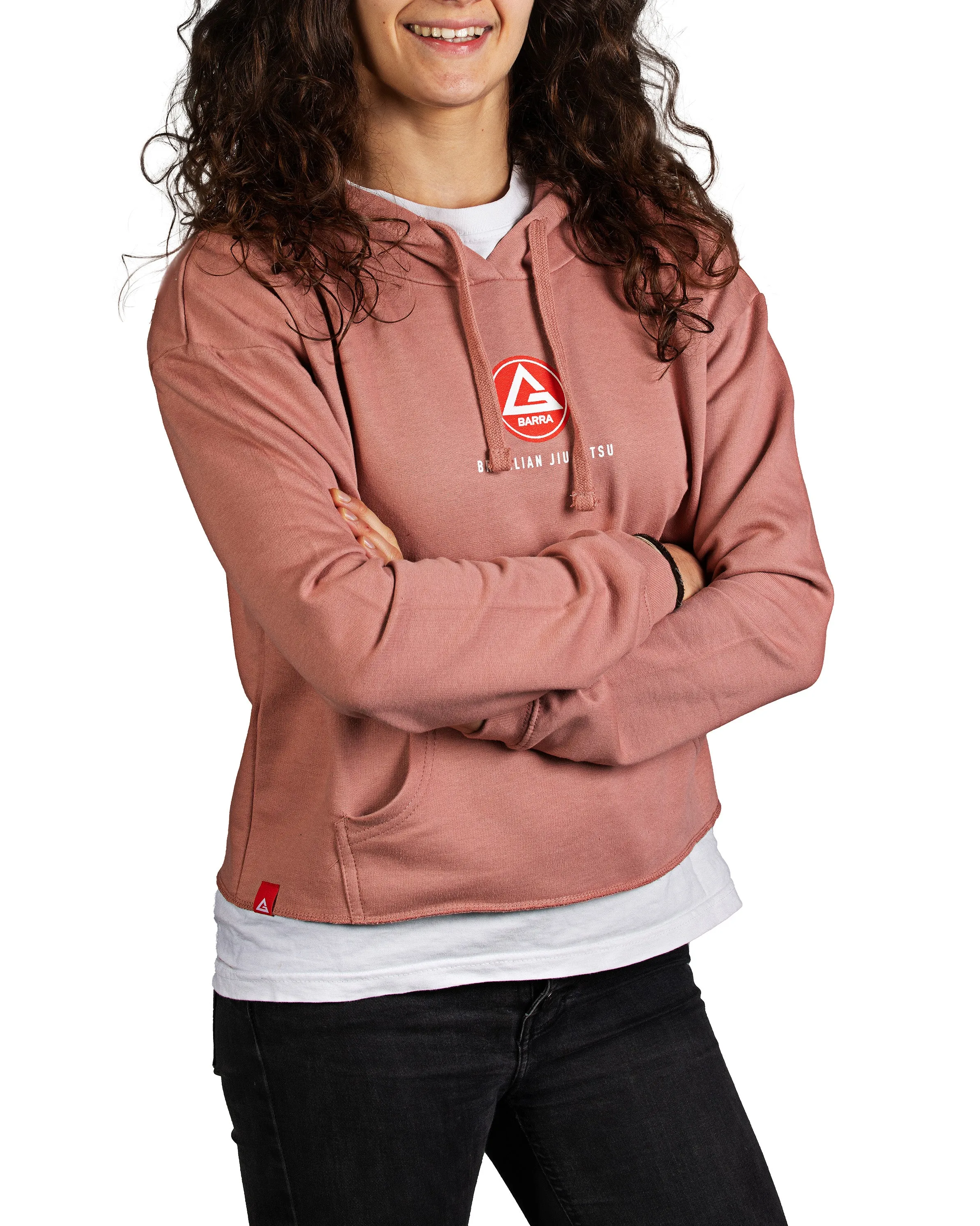 RS Classic Womens Cropped Pocket Hoodie - Pink