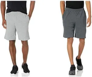 Russell Athletic Men's Relaxed Fit 9" Cotton Shorts with Pockets, Adjustable Elastic Waist, Sizes S-4X