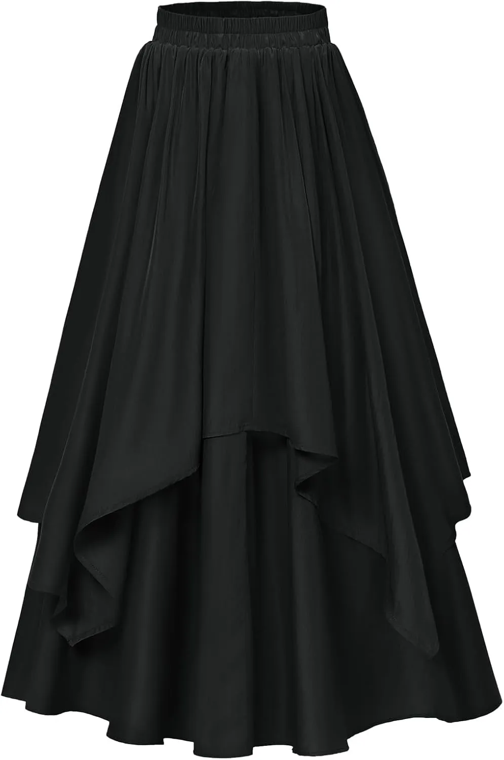 Scarlet Darkness Renaissance Skirts for Women Double Layered Long Skirt with Pockets