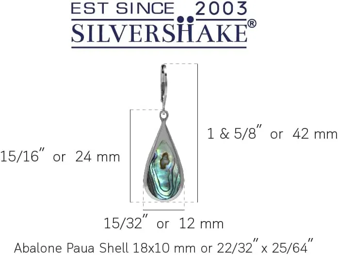 Silvershake Inlay White Gold Plated 925 Sterling Silver Drop Dangle Leverback Earrings