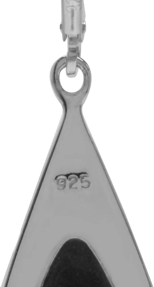 Silvershake Inlay White Gold Plated 925 Sterling Silver Drop Dangle Leverback Earrings