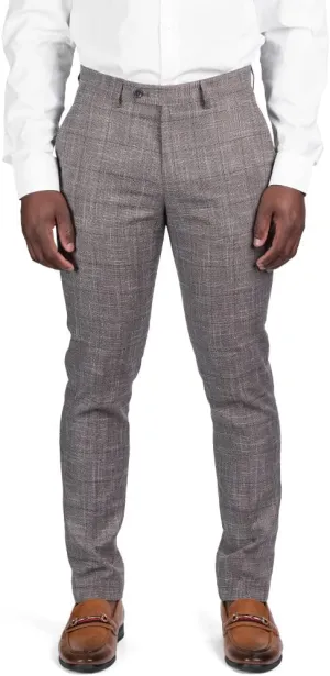 Slim Fit Slacks Plaid Tweed Men's Dress Pants SD95818