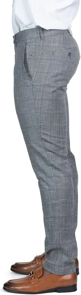 Slim Fit Slacks Plaid Tweed Men's Dress Pants SD95818