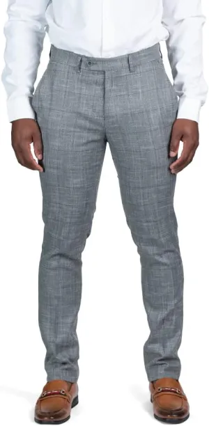 Slim Fit Slacks Plaid Tweed Men's Dress Pants SD95818