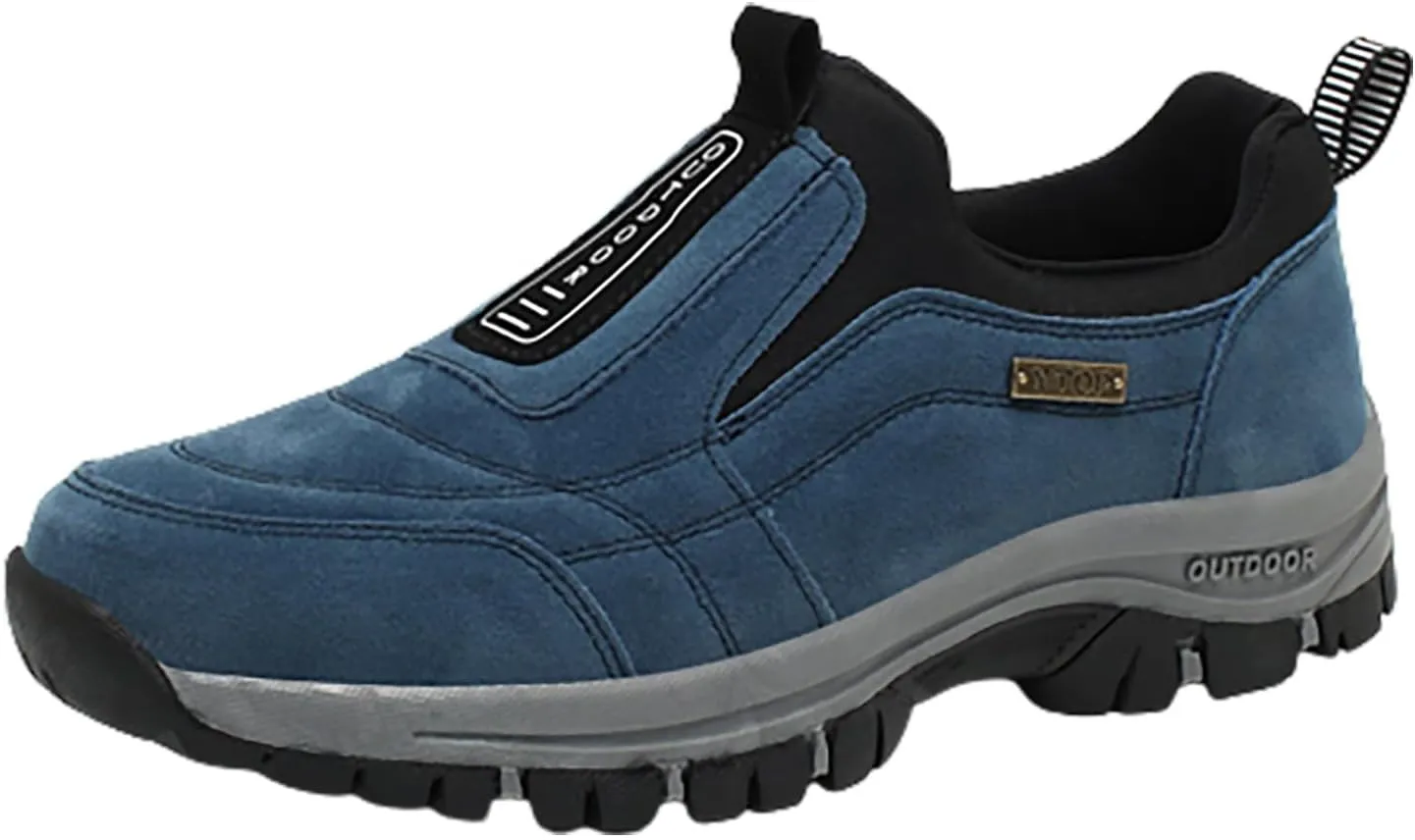 Slip on Loafers Mens Hiking Shoes Lightweight Walking Shoes Comfortable Trekking and Trail Shoes for Outdoor Driving