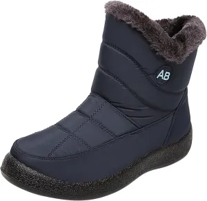 Slip on Winter Boots for Women Wide Width Women's Snow Boots Ankle Short Fur Boots Fur Boots for Women Winter Platform Winter Boots Womens Wide Width Botas De Invierno