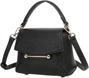 Slouchy PU Leather Crescent Hobo Bags Women Trendy Crossbody Phone Purse Satchels Shoulder Bag Top-handle Mini Tote Handbag