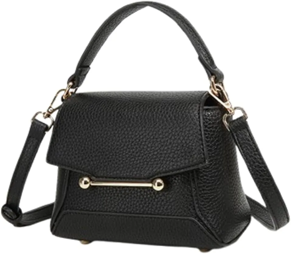 Slouchy PU Leather Crescent Hobo Bags Women Trendy Crossbody Phone Purse Satchels Shoulder Bag Top-handle Mini Tote Handbag