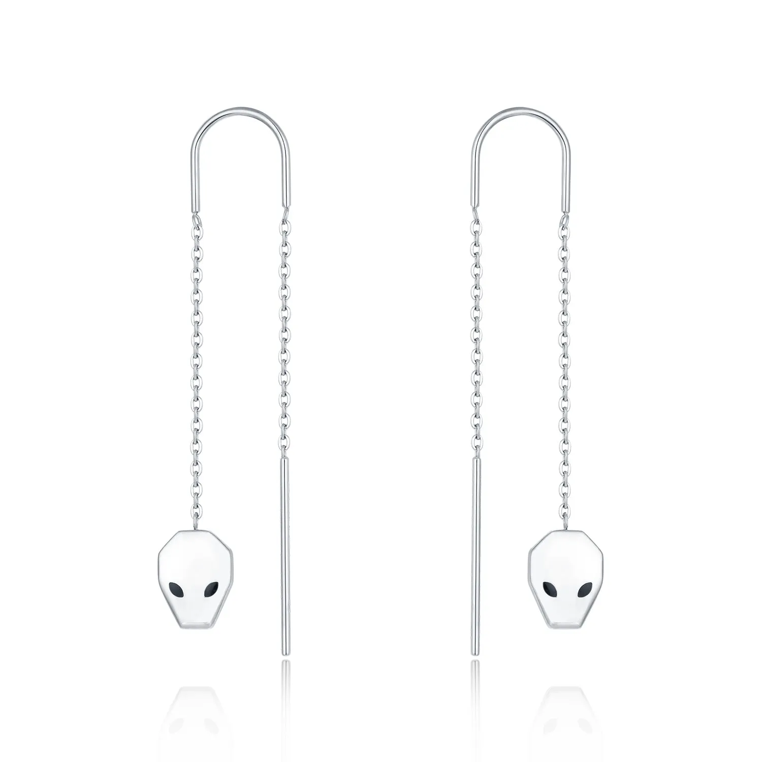Snake Fountain Earrings Silver