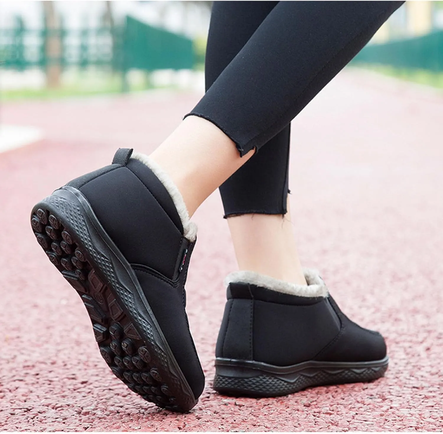 Snow Boots for Women Waterproof Winter Boots Anti-Slip Ankle Booties Slip On Warm Fur Lined Comfortable Womens Sneaker