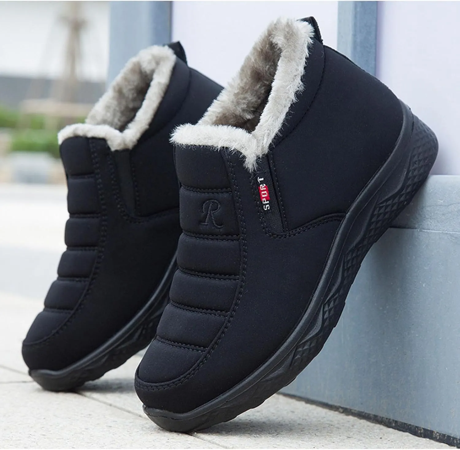 Snow Boots for Women Waterproof Winter Boots Anti-Slip Ankle Booties Slip On Warm Fur Lined Comfortable Womens Sneaker