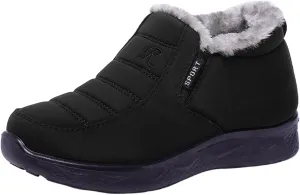 Snow Boots for Women Waterproof Winter Boots Anti-Slip Ankle Booties Slip On Warm Fur Lined Comfortable Womens Sneaker