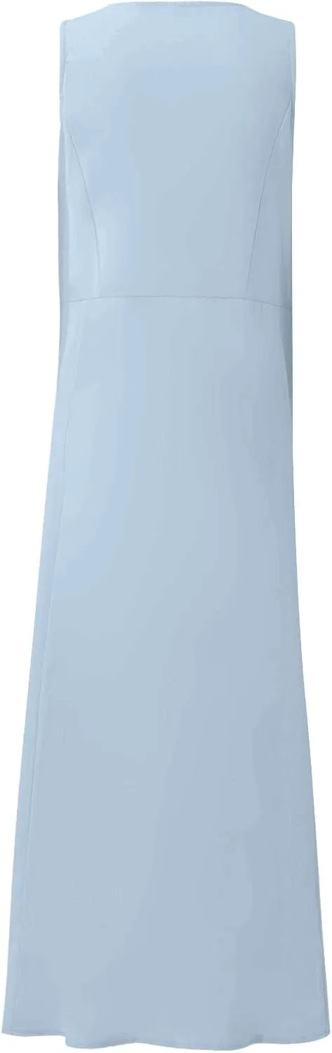 Spring Dresses for Women 2025 Flowy Dress Plus Size Beach Travel Vacation Casual Dress