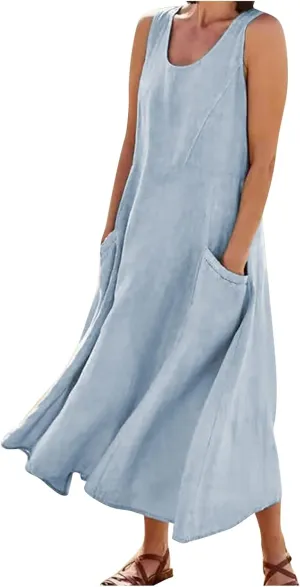 Spring Dresses for Women 2025 Flowy Dress Plus Size Beach Travel Vacation Casual Dress