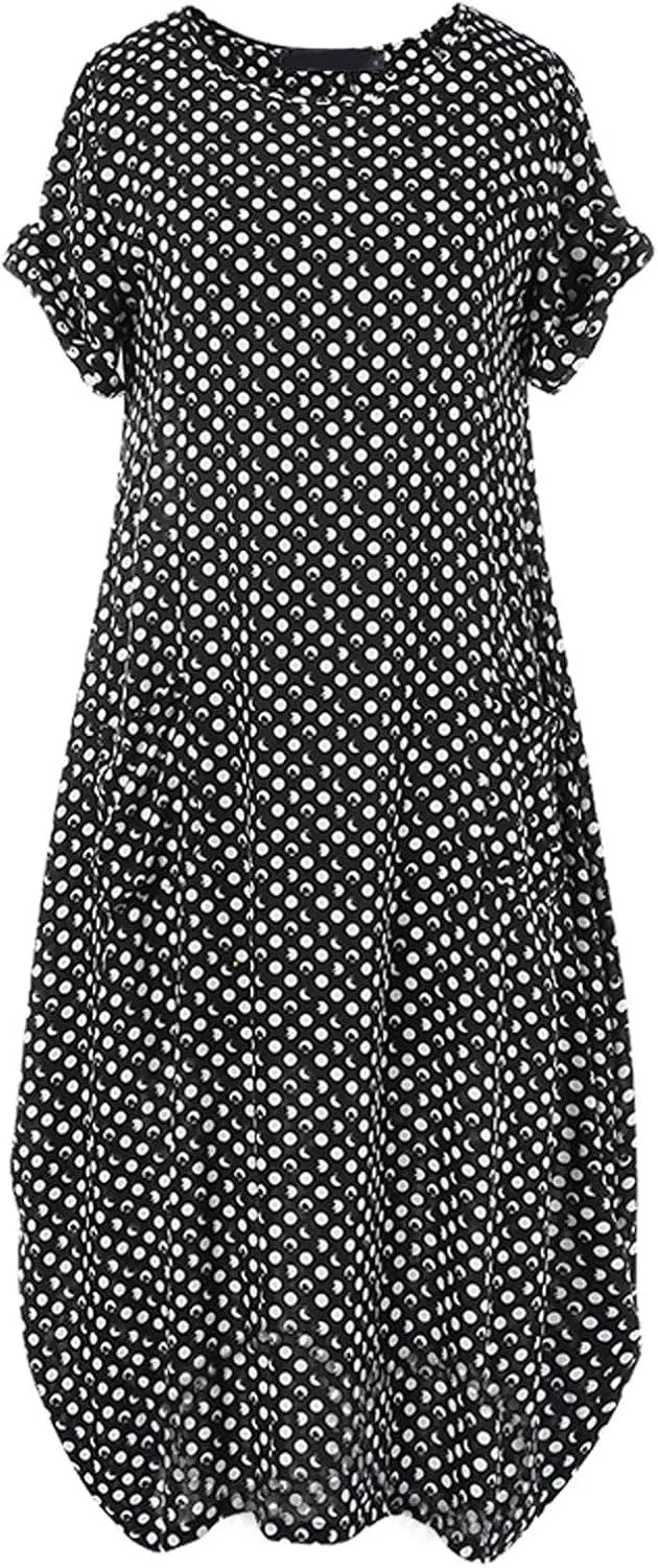 Summer Dresses for Women 2024 Long Print Pocket Women Sleeveless Women's Dress Women's Casual Dresses Shirt Dress