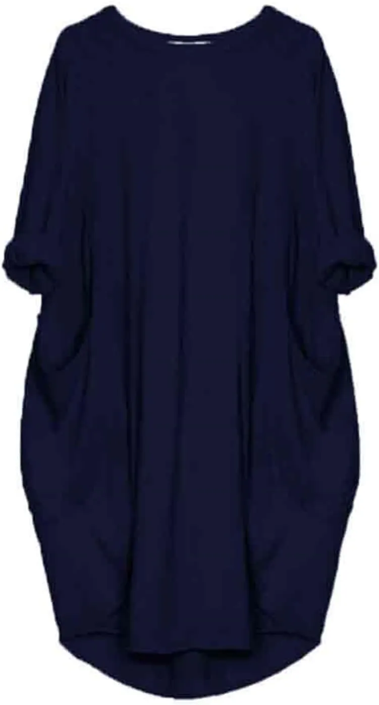 Sundresses for Women Summer Oversized Midi Dress Short Sleeve Baggy Casual Beach Dresses Loose Beach Vacation Dress