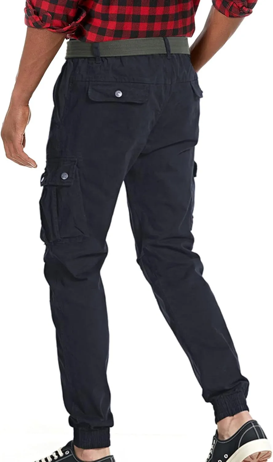 Surenow Mens Cargo Pants Multi Pockets Slim Outdoor Hiking Pants Tactical Pants Lightweight Casual Work Ripstop Pants for Men