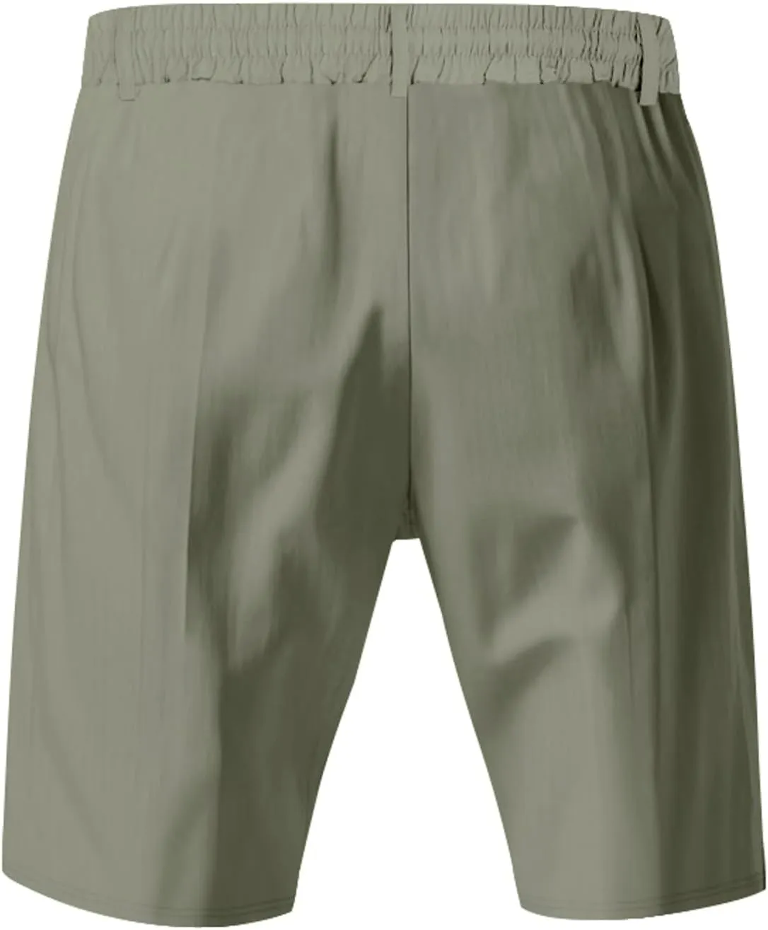 SUWBMHWE Cargo Shorts Men Mens White Linen Khaki 5 Inch Slim Fit Elastic for Inseam Regular Waist Men's Everyday Wear