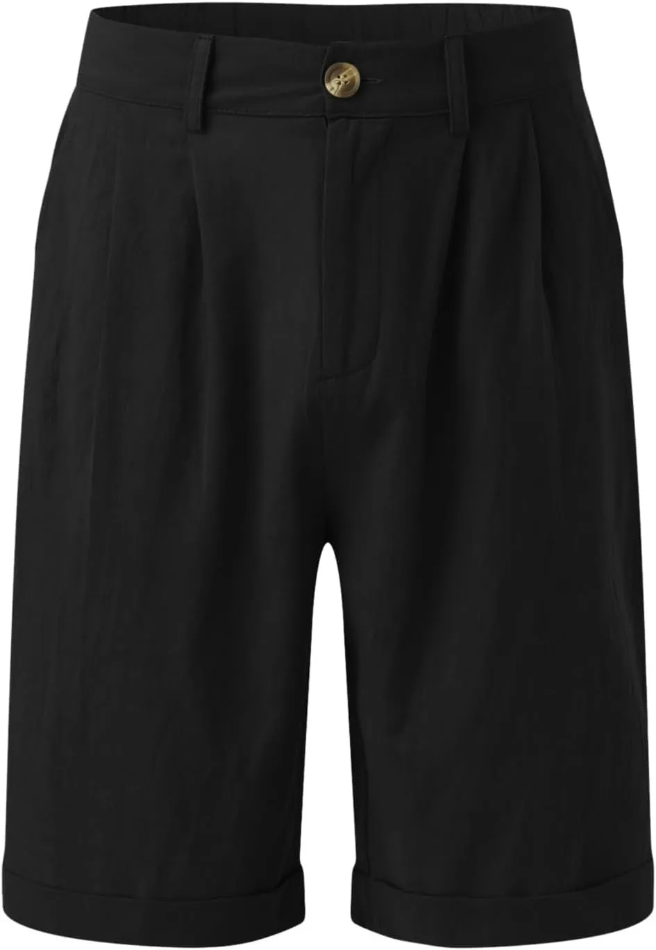 SUWBMHWE Cargo Shorts Men Mens White Linen Khaki 5 Inch Slim Fit Elastic for Inseam Regular Waist Men's Everyday Wear