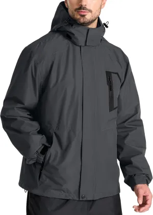 SWISSWELL Mens Rain Jackets Waterproof with Hood Men Windbreaker Jackets Lightweight Rain Coats for Golf Fishing Hiking