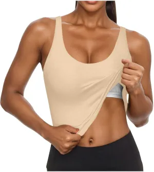 Tank Top with Built in Bra for Women Shelf Bra Camisole Tops Workout Tops Cami Bra Padded Tank Top Sports Bras