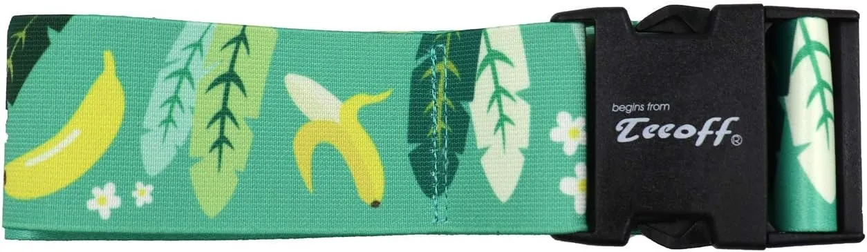 Teeoff Elastic Luggage Straps Suitcase Belts Travel Bag Accessories Adjustable 220CM (Banana)