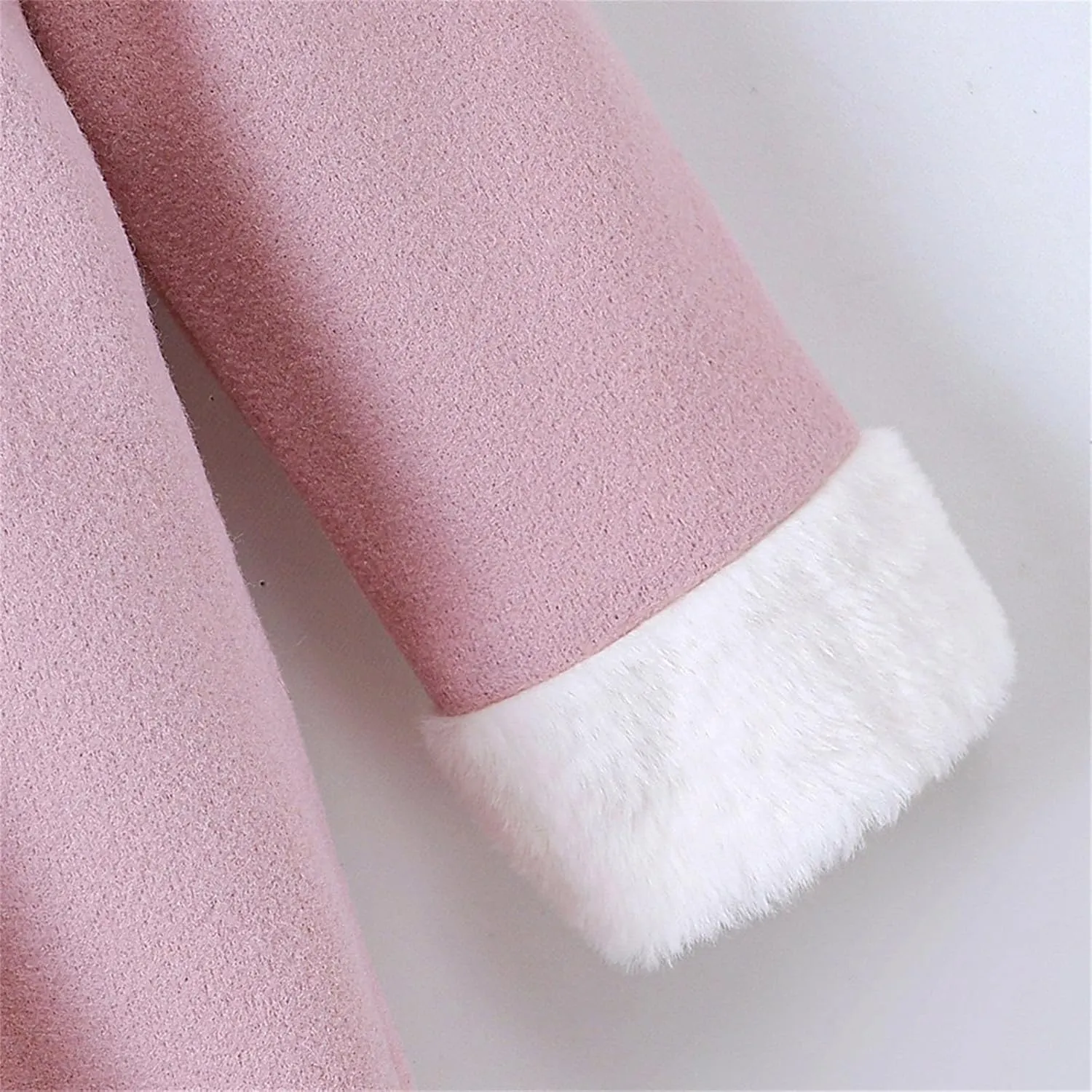 Toddler Baby Girls Wool Blend Coat Flece Lapel Shawl Button Down Dress Outwear Trench Jacket Winter 5t down Coat Girls