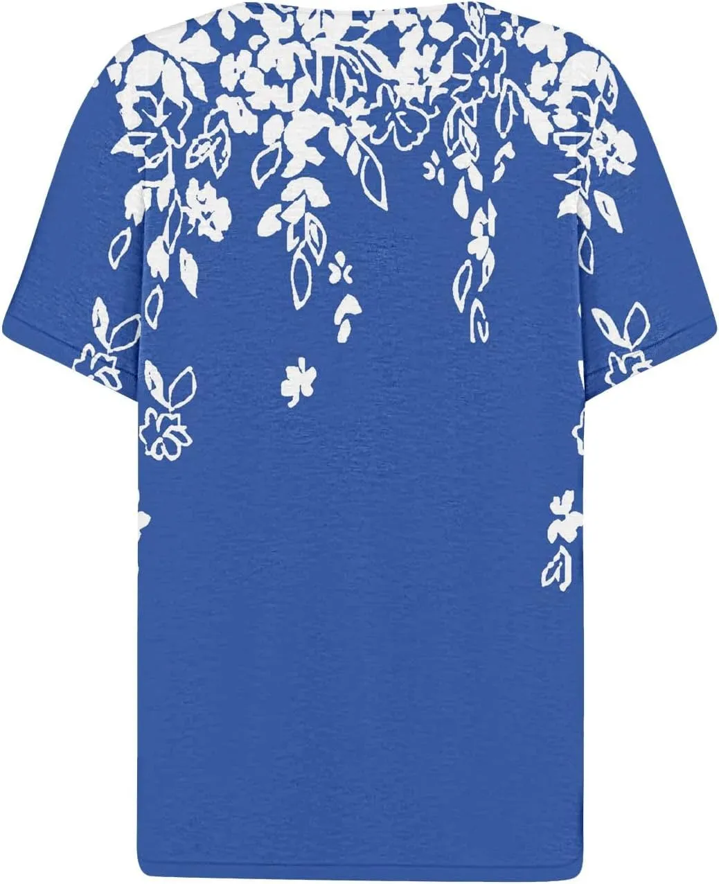 Trendy Summer Tops for Women 2024 Boho Floral Print Tunic Shirts Casual Short Sleeve Button v Neck Henley Blouses
