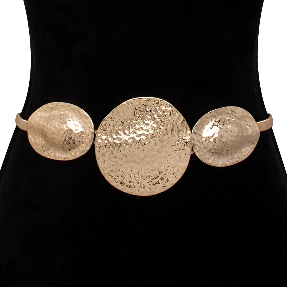 Triple Rounded Metal Belt