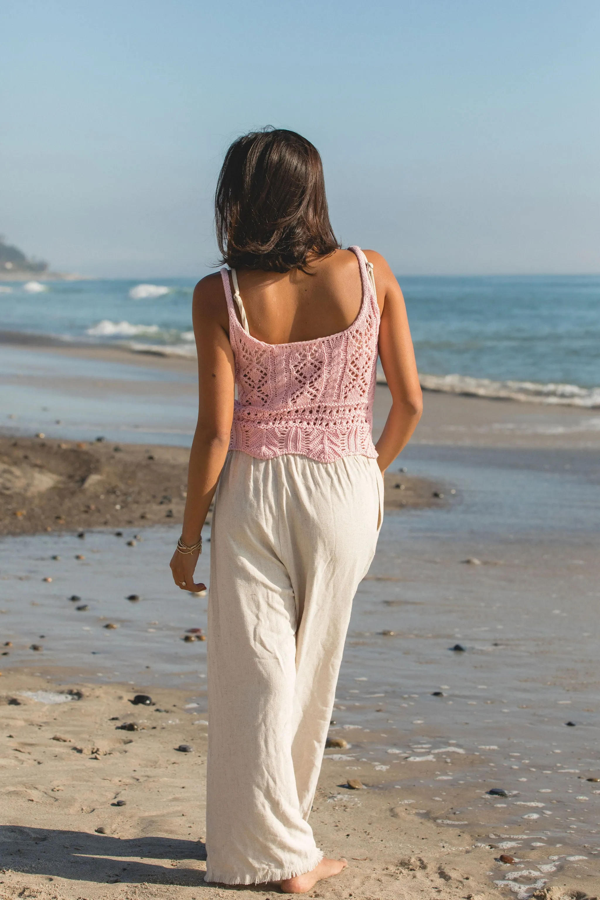 Tropical Crochet Knit Tank