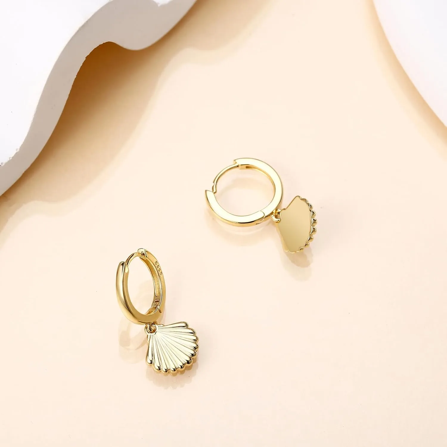 Turquoise Circle Endless Hoop Earrings for Women Sterling Silver Hoop Earrings