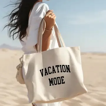 Vacation Mode Canvas Tote