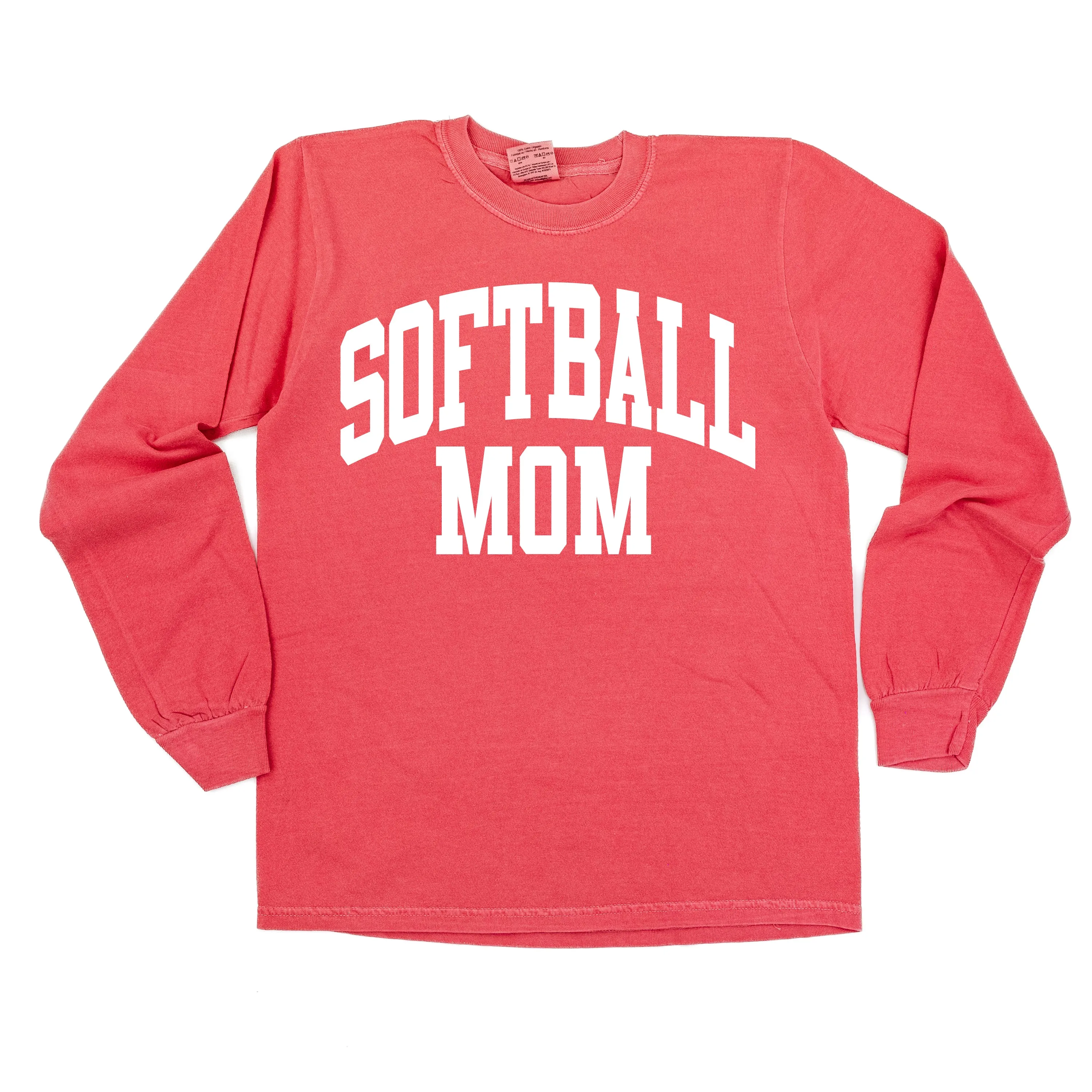 Varsity Style - SOFTBALL MOM - LONG SLEEVE COMFORT COLORS TEE