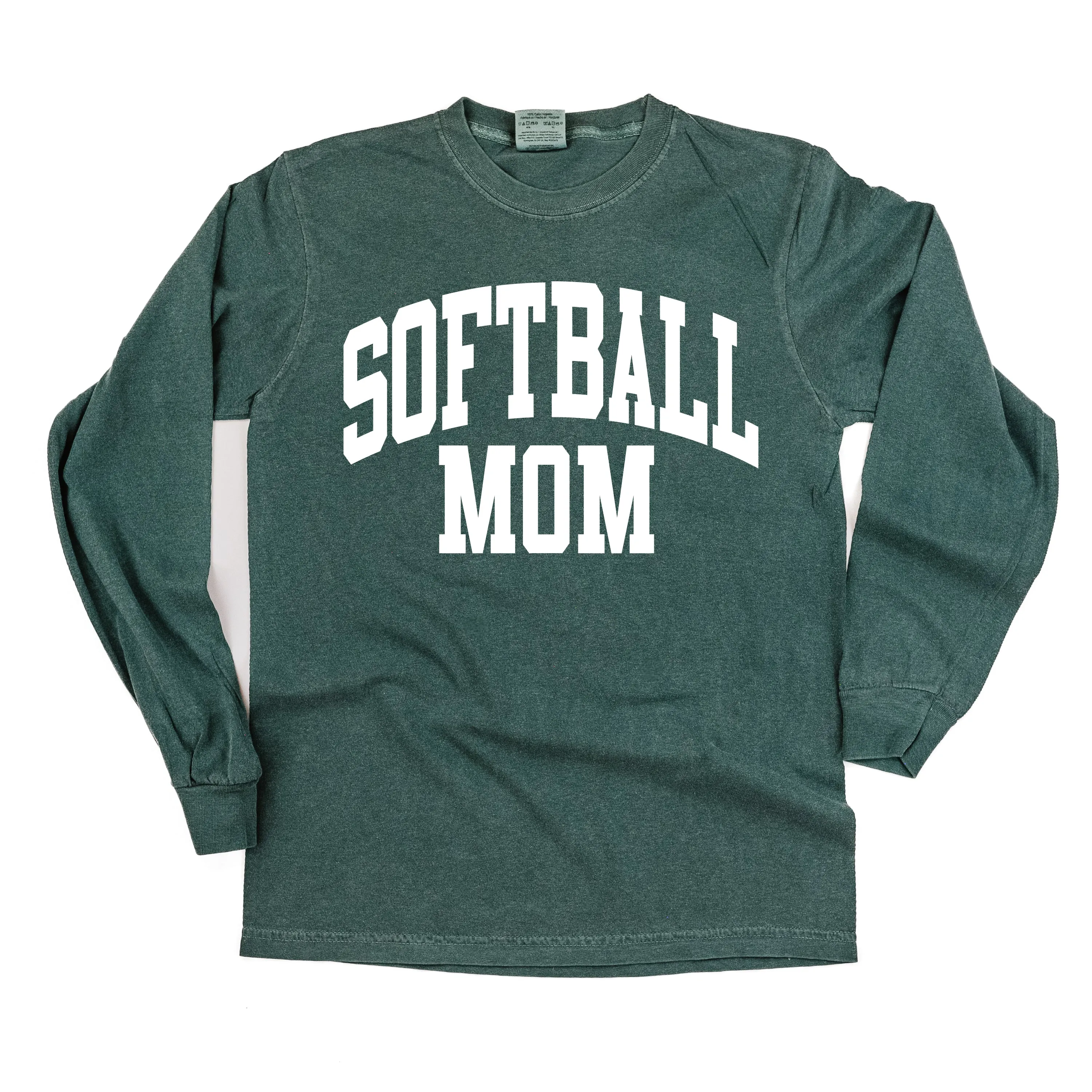 Varsity Style - SOFTBALL MOM - LONG SLEEVE COMFORT COLORS TEE