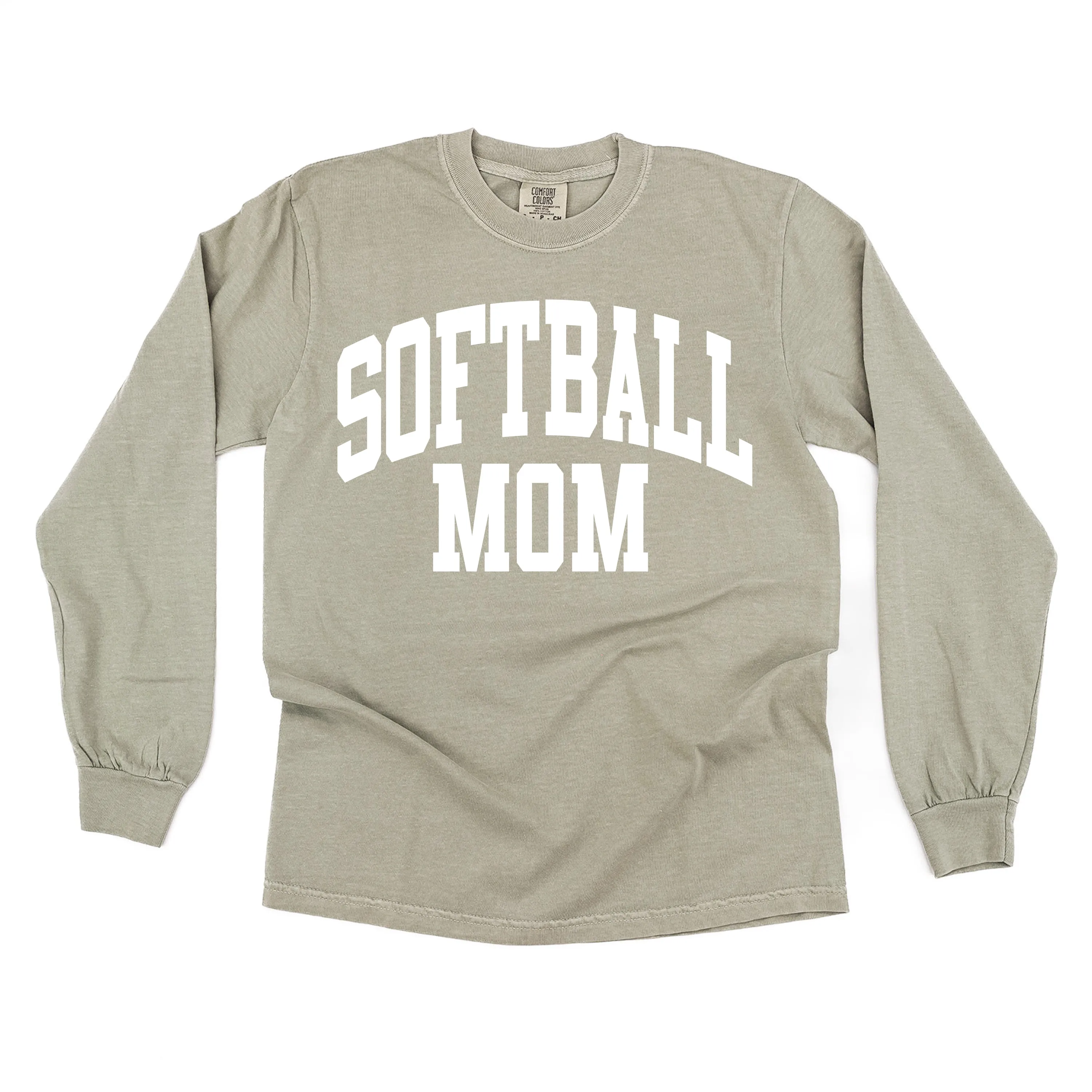 Varsity Style - SOFTBALL MOM - LONG SLEEVE COMFORT COLORS TEE