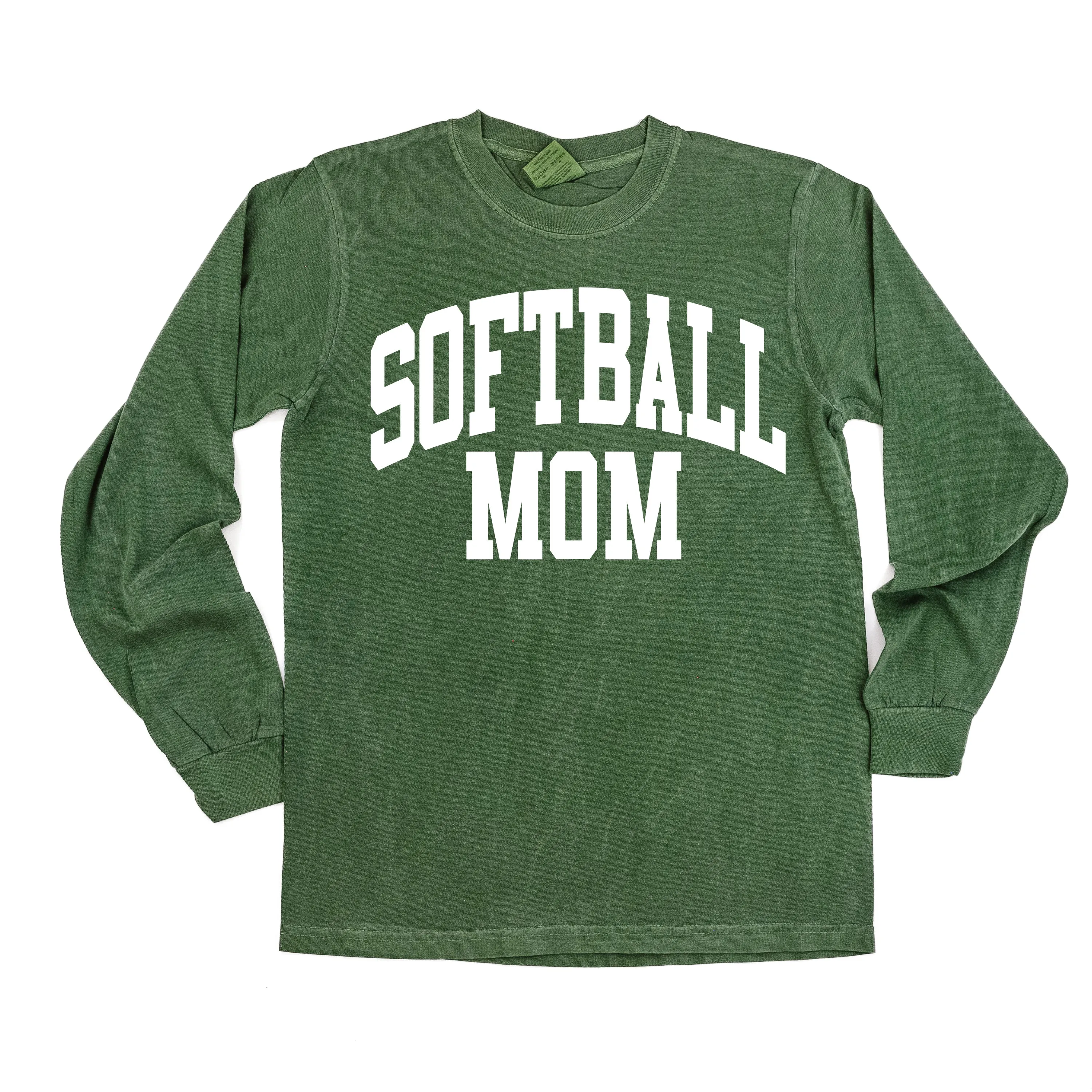 Varsity Style - SOFTBALL MOM - LONG SLEEVE COMFORT COLORS TEE