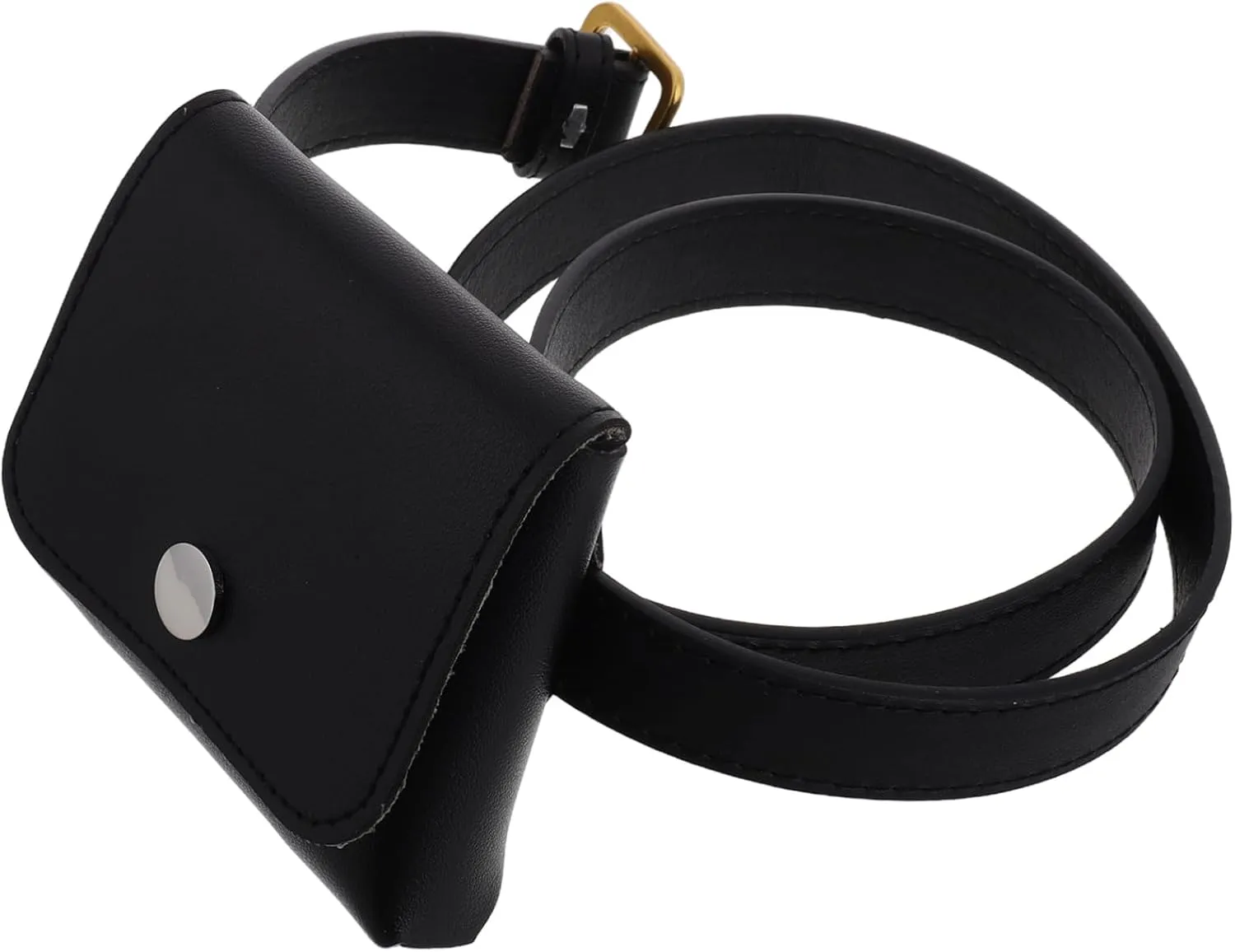 Versatile Women's Waist Purse Slim Belt Pouch Elastic Belt Bag Imitation Pu Leather for Daily Life Special Events