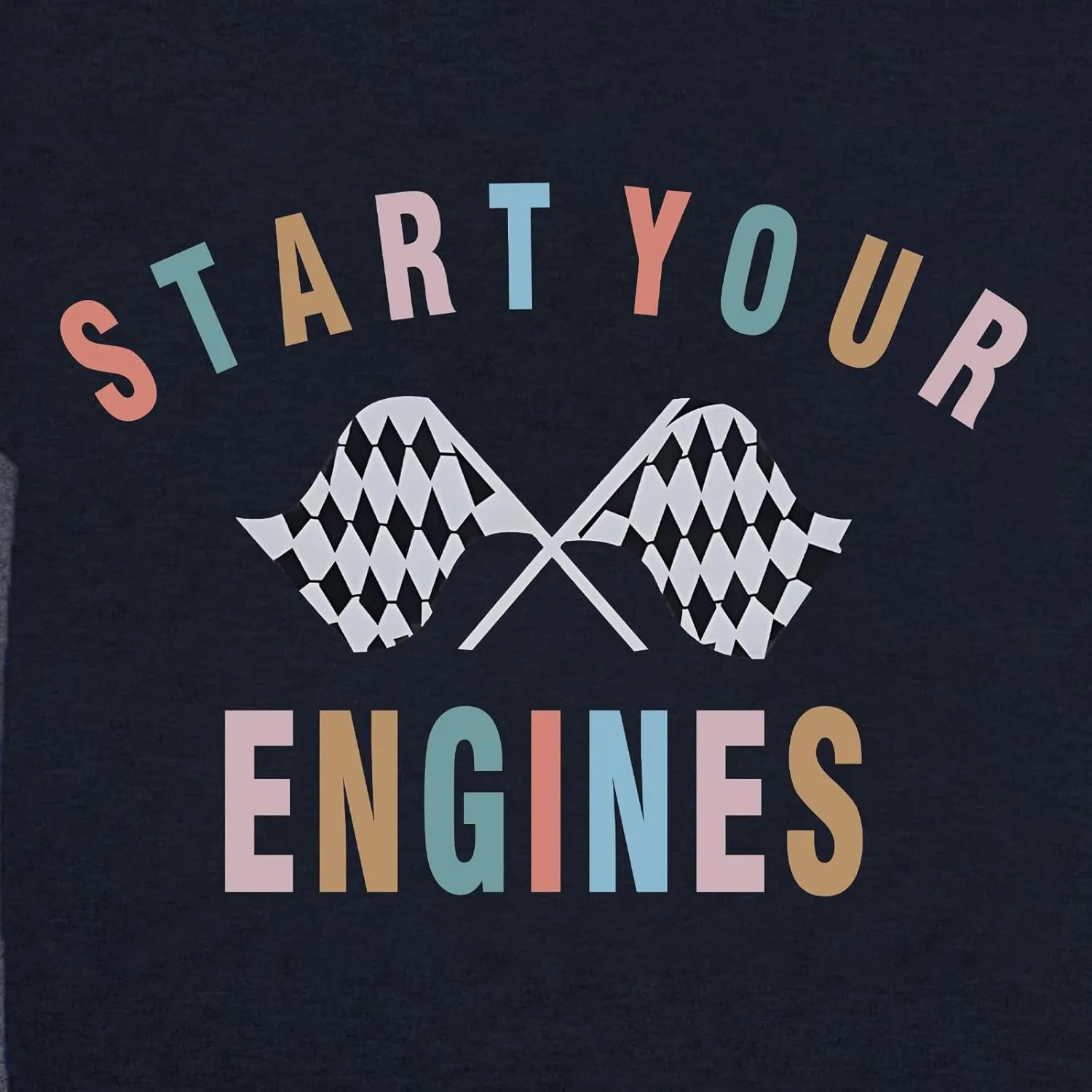 Vintage Racing Shirt Checkered Flag Graphic Tees Womens Start Your Engines Tshirt Race Day Shirts Short Sleeve Tops