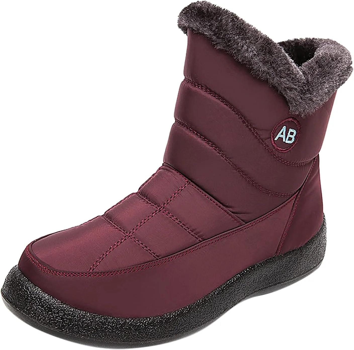 Waterproof Snow Boots for Women Cute Womens Black Snow Boots Slip on Womens Winter Boots 8.5 Wide Winter Snow Boots Womens Winter Hiking Boots Waterproof