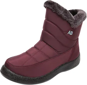 Waterproof Snow Boots for Women Cute Womens Black Snow Boots Slip on Womens Winter Boots 8.5 Wide Winter Snow Boots Womens Winter Hiking Boots Waterproof