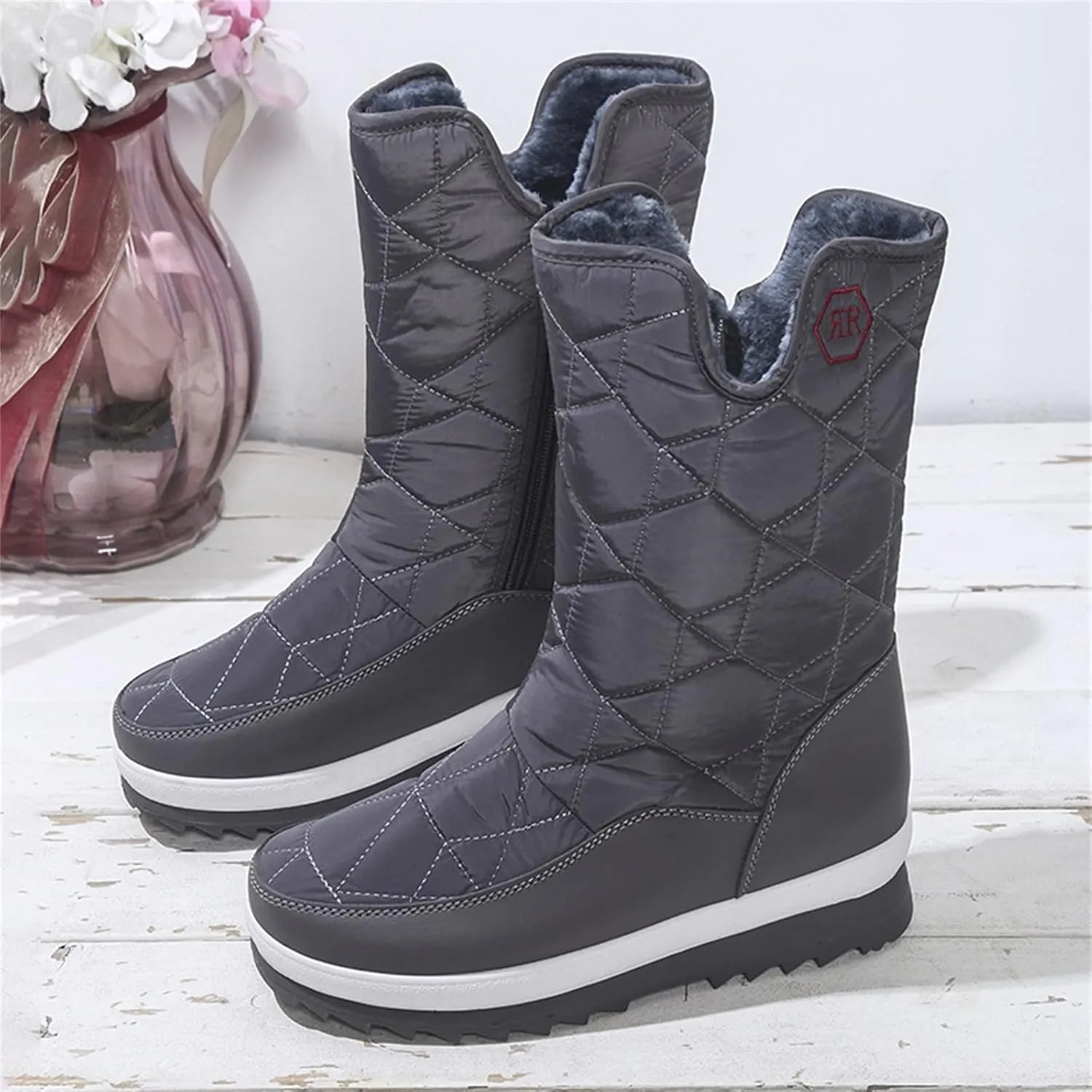 Waterproof Winter Boots Women Wide Snow Boots for Women Cute Ankle Extra Wide Width Women's Winter Boots Outdoor Boots Women 9.5 Botas Para El Frio De Mujer Largas