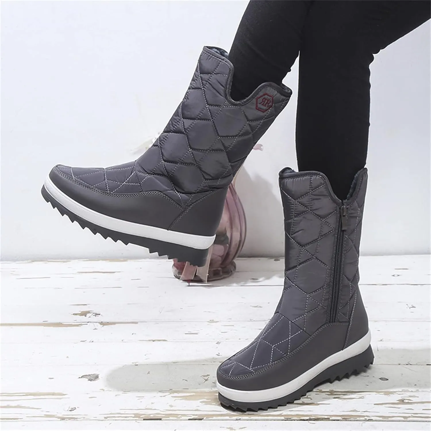 Waterproof Winter Boots Women Wide Snow Boots for Women Cute Ankle Extra Wide Width Women's Winter Boots Outdoor Boots Women 9.5 Botas Para El Frio De Mujer Largas