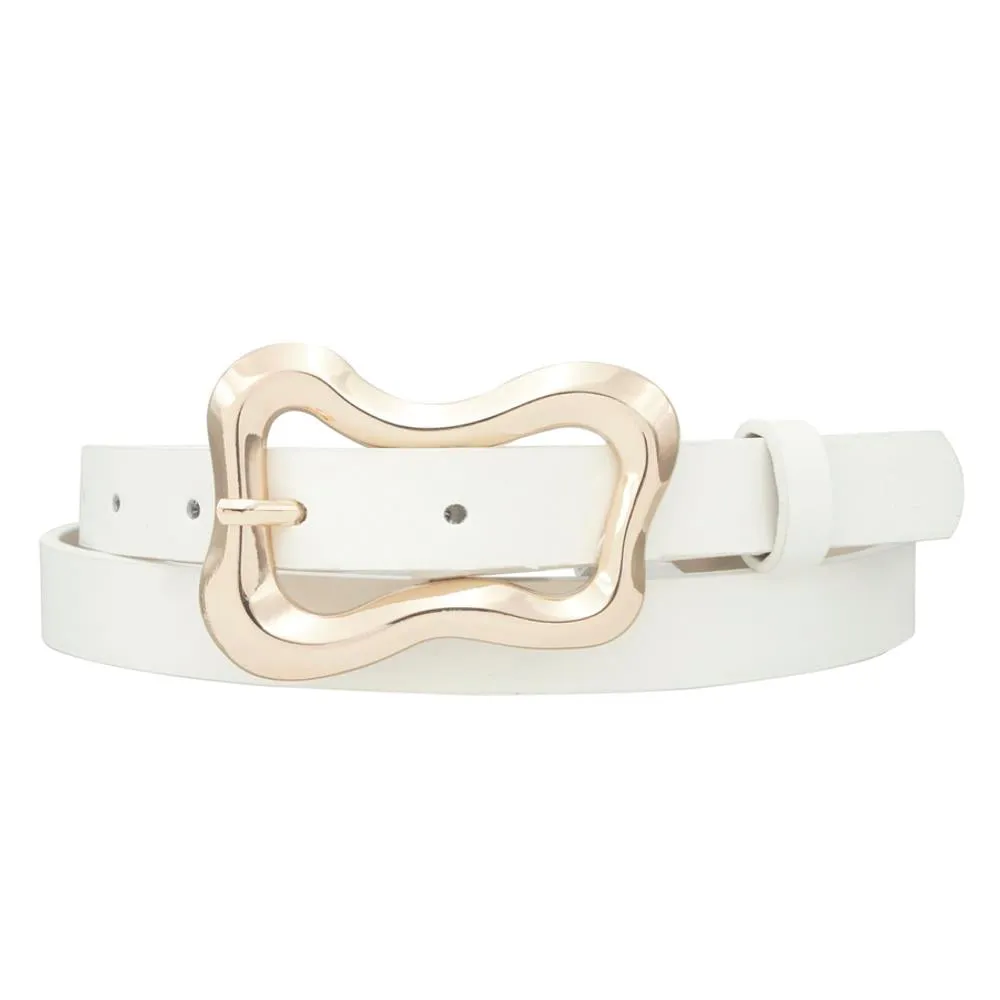 White Swirl Belt