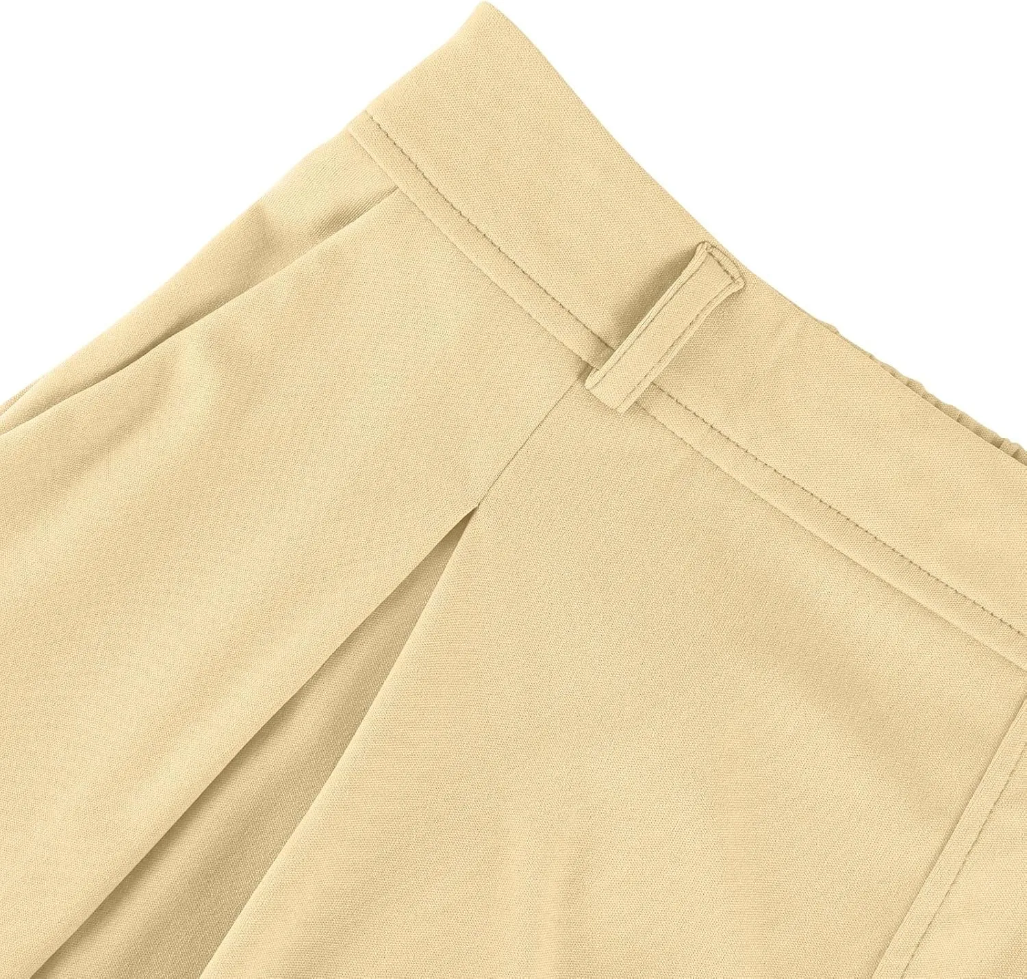 Wide Leg Pants for Women Stretchy Palazzo Pants High Elastic Waisted Button Down Long Trousers