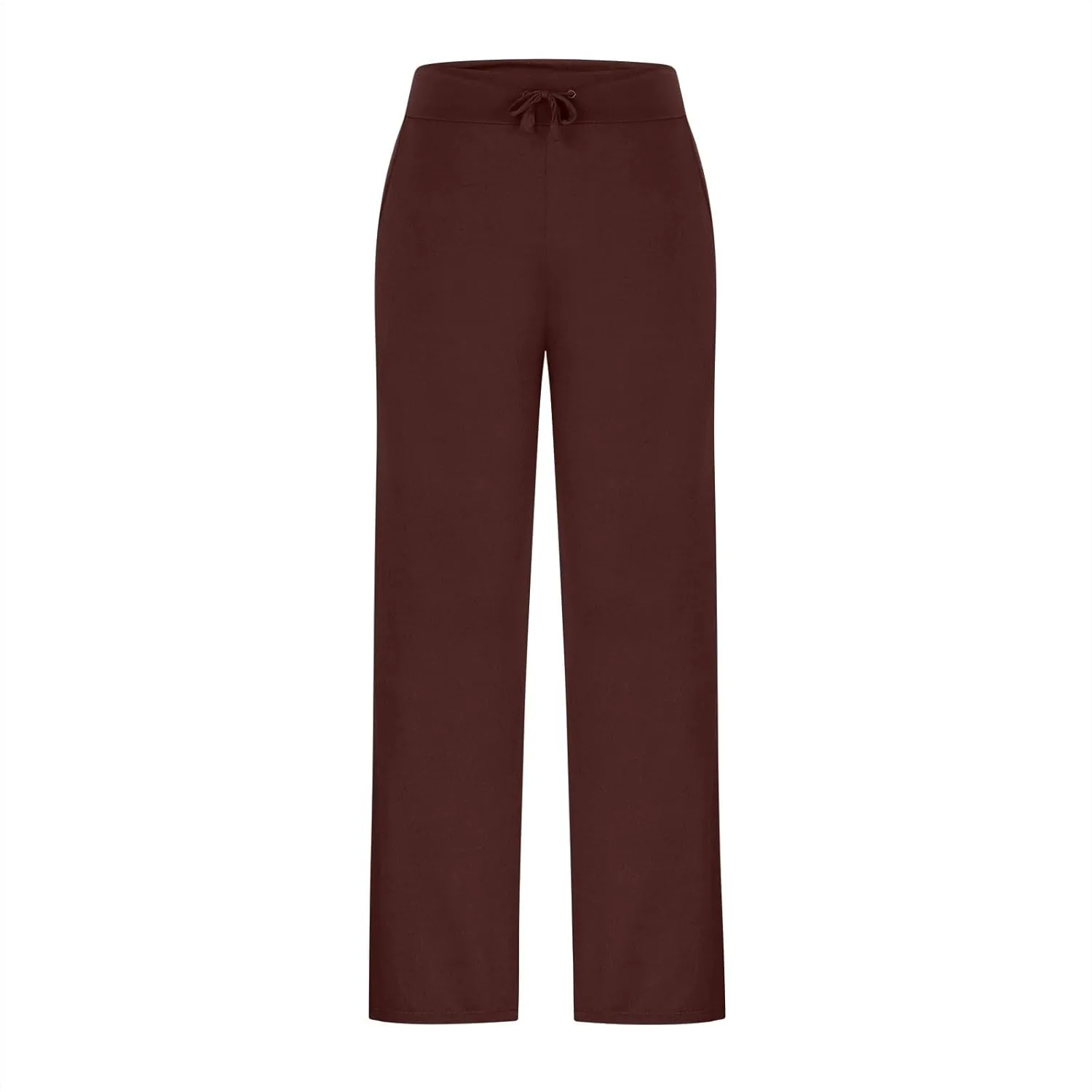 Wide Leg Side Slit Pants Woman High Waist Yoga Pants with Pockets Loose Stretch Dress Work Sweatpants Casual Lounge