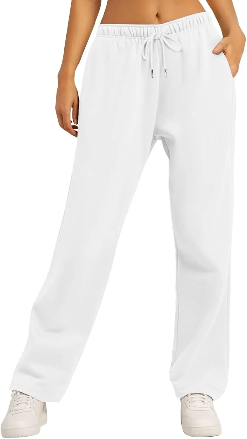 Wide Leg Sweatpants Women 2024 High Waist Casual Joggers with Pockets Loose Lightweight Soft Comfy Straight Yoga Sweat Pants